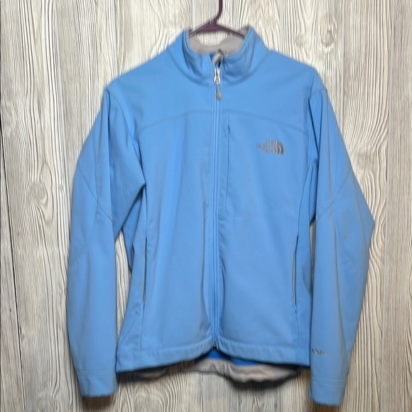 The North Face Apex Bionic SoftShell WindWall Jacket Large Fleece Coat Blue - Picture 1 of 7